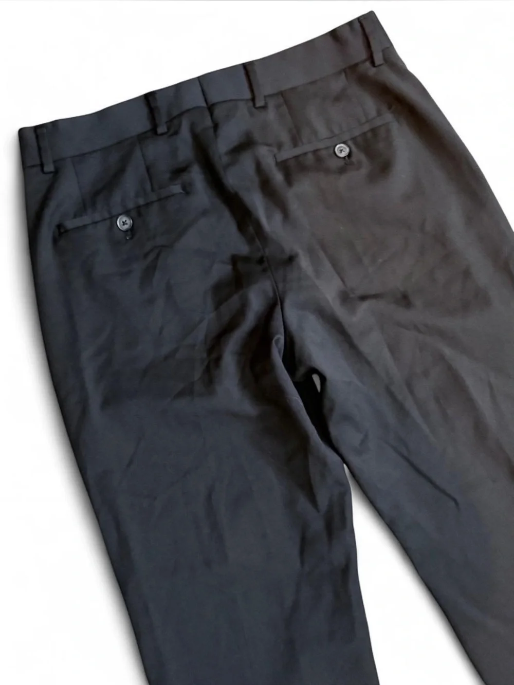 Express Men’s W32 L31 Extra Slim Black Wool-Blend Washable Modern Tech Suit Pant